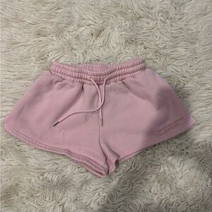Women's Pink Drawstring Athletic Lounge Shorts